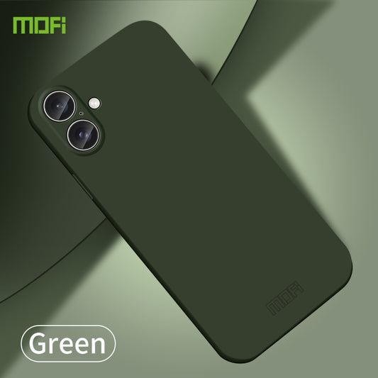 For iPhone 16 Plus MOFI Qin Series Skin Feel All-inclusive PC Phone Case(Green) by MOFI