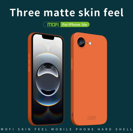 For iPhone 16e MOFI Qin Series Skin Feel All-inclusive PC Phone Case(Orange) - iPhone 16e Cases by MOFI | Online Shopping UK | buy2fix