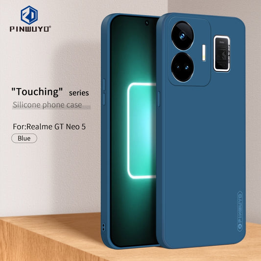 For Realme GT Neo5 PINWUYO Sense Series Liquid Silicone TPU Phone Case(Blue) by PINWUYO