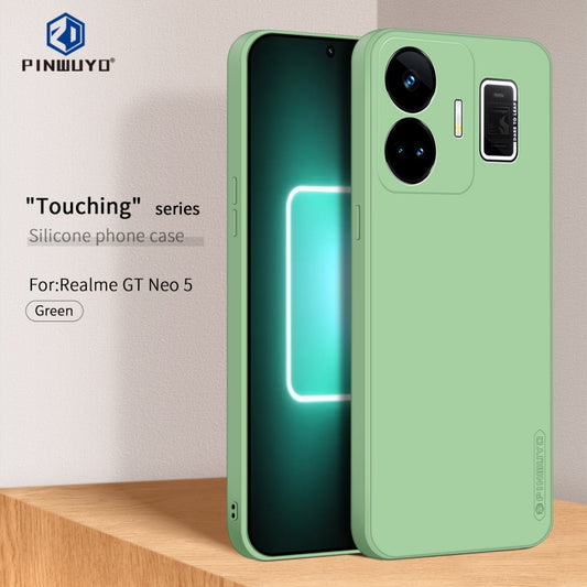 For Realme GT Neo5 PINWUYO Sense Series Liquid Silicone TPU Phone Case(Green) by PINWUYO