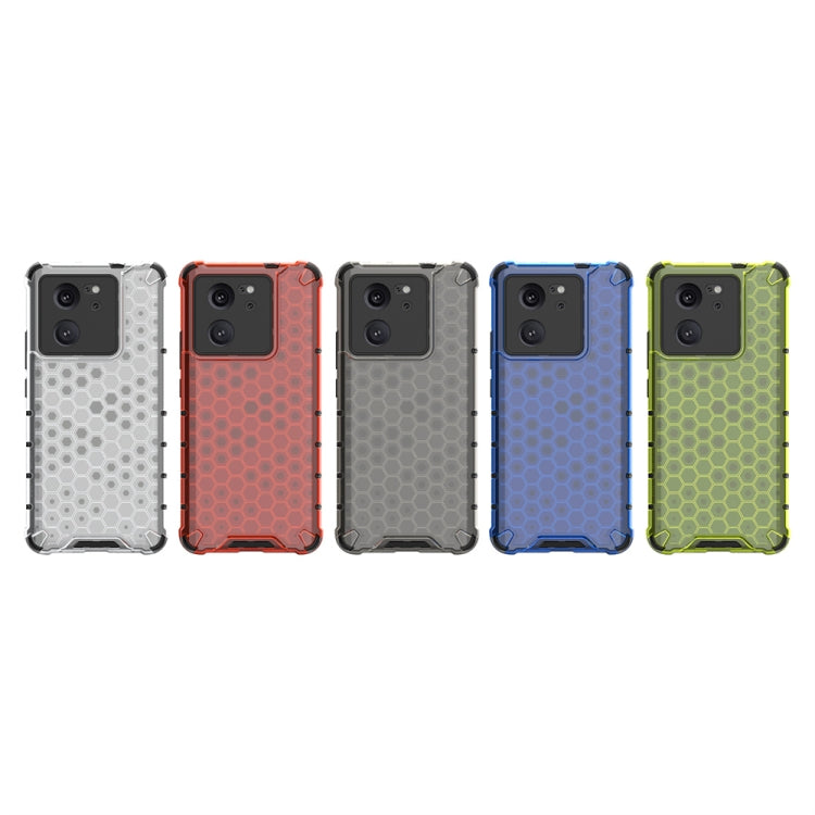 For Xiaomi 13T Pro Shockproof Honeycomb Phone Case(White) by buy2fix