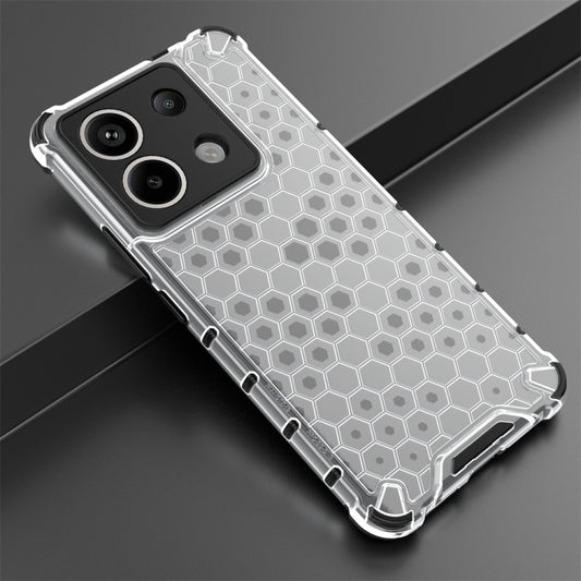 For Redmi Note 13 Pro 5G Shockproof Honeycomb Phone Case(White) by buy2fix