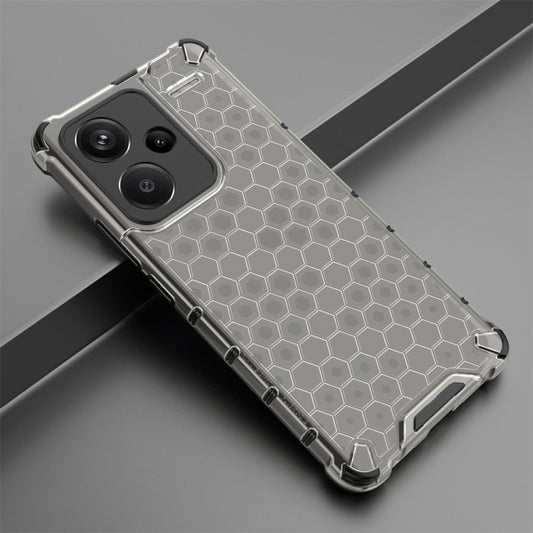 For Redmi Note 13 Pro+ Shockproof Honeycomb Phone Case(Black) by buy2fix