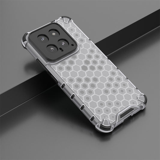 For Xiaomi 14 Shockproof Honeycomb Phone Case(White) by buy2fix