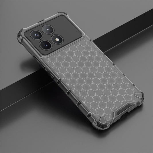 For Redmi K70 Shockproof Honeycomb Phone Case(Black) by buy2fix