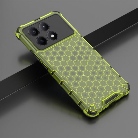 For Redmi K70E Shockproof Honeycomb Phone Case(Green) by buy2fix
