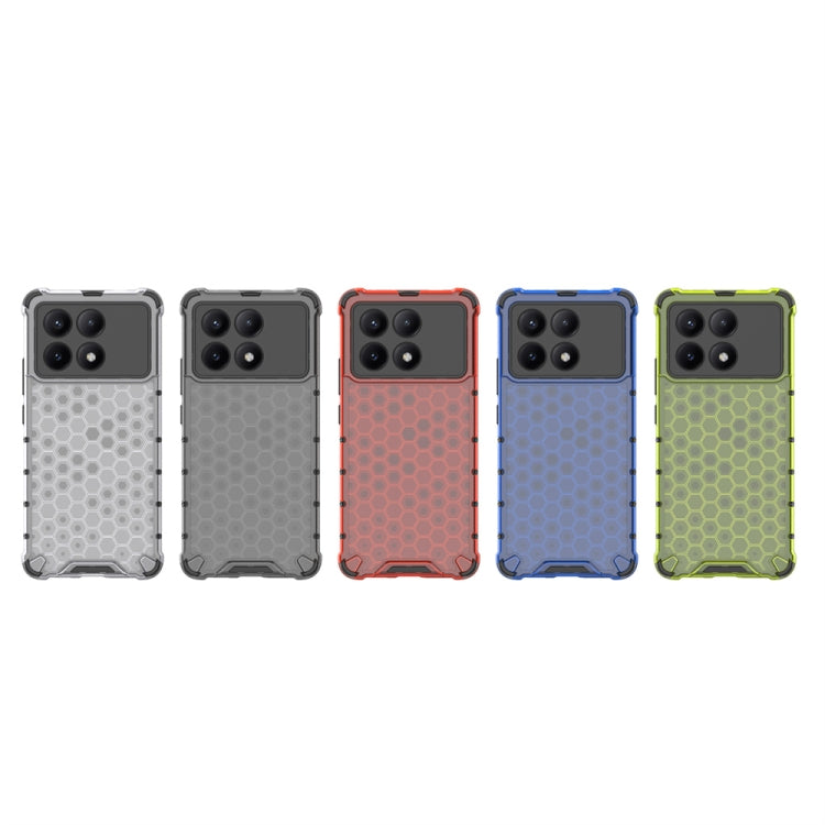 For Redmi K70E Shockproof Honeycomb Phone Case(Green) by buy2fix