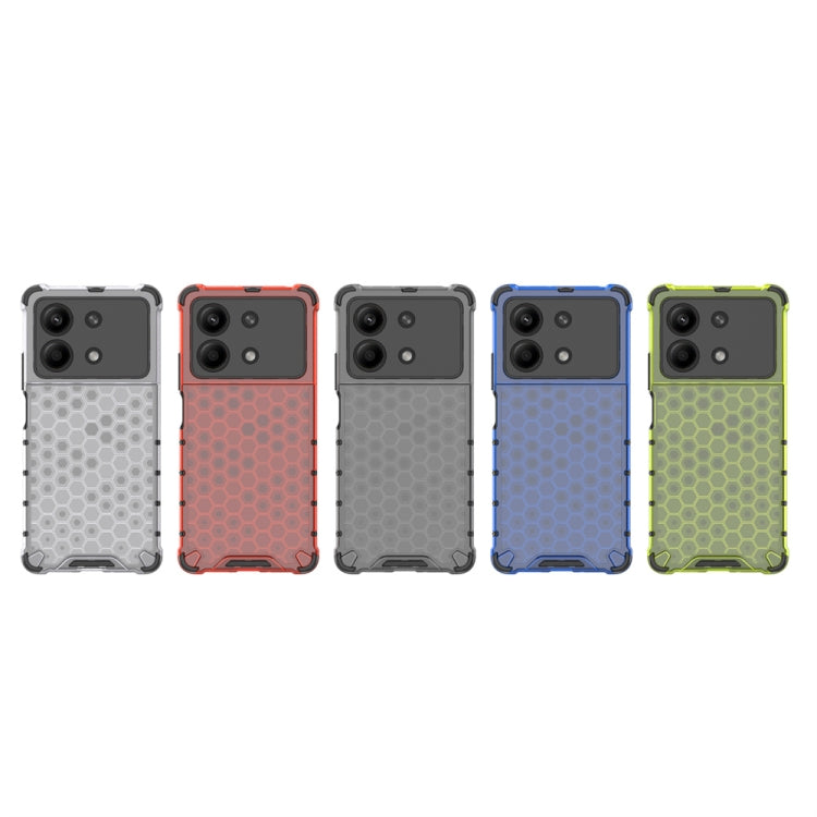 For Redmi Note 13R Pro Shockproof Honeycomb Phone Case(Green) by buy2fix
