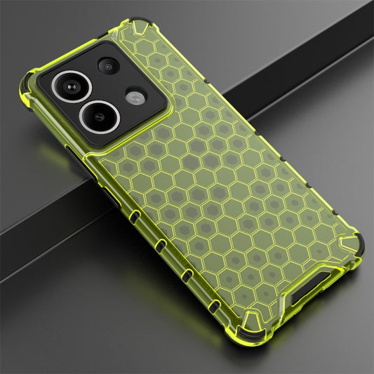For Xiaomi Poco X6 Shockproof Honeycomb Phone Case(Green) by buy2fix