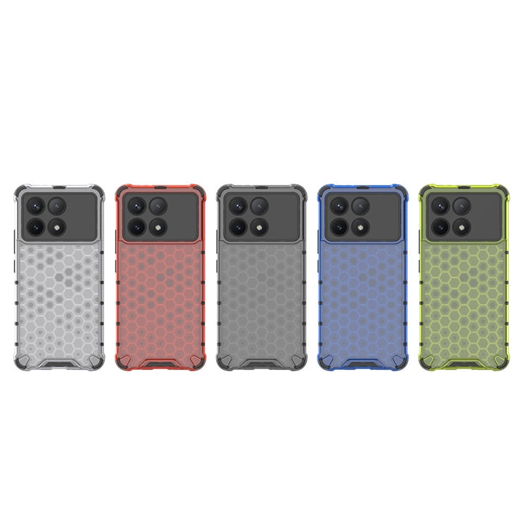 For Xiaomi Poco X6 Pro Shockproof Honeycomb Phone Case(Blue) by buy2fix