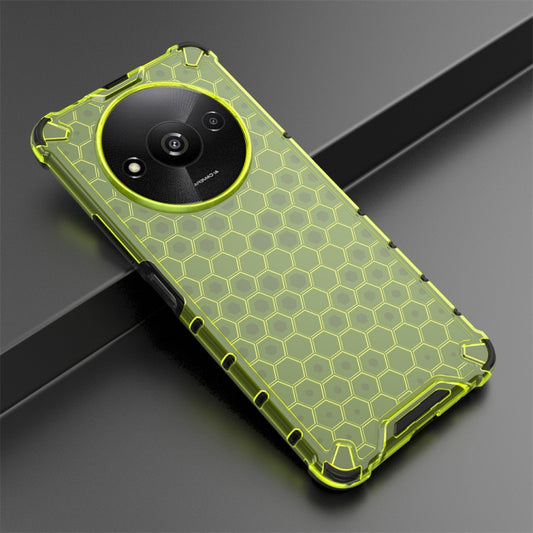 For Xiaomi Redmi A3 Shockproof Honeycomb Phone Case(Green) by buy2fix
