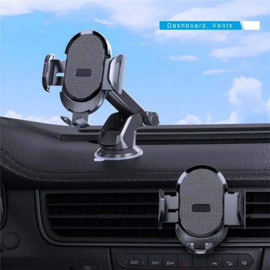 D33 With Air Vent Clip Suction Cup Base Gravity Sensing Car Phone Holder Bracket(Black) by buy2fix