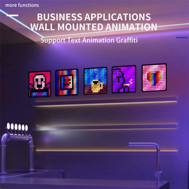 ID32 Advertising Desktop Dynamic Alarm Clock Pixel Screen Display IDM Art Cyberpunk Style Cartoon Screen by buy2fix