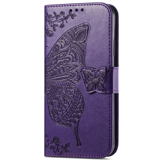 For Xiaomi Redmi K70 Butterfly Love Flower Embossed Leather Phone Case(Dark Purple) by buy2fix