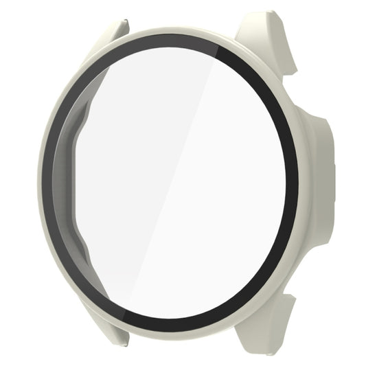 For Huawei Watch GT 4 41mm PC + Tempered Film Integrated Watch Protective Case(Ivory White) by buy2fix
