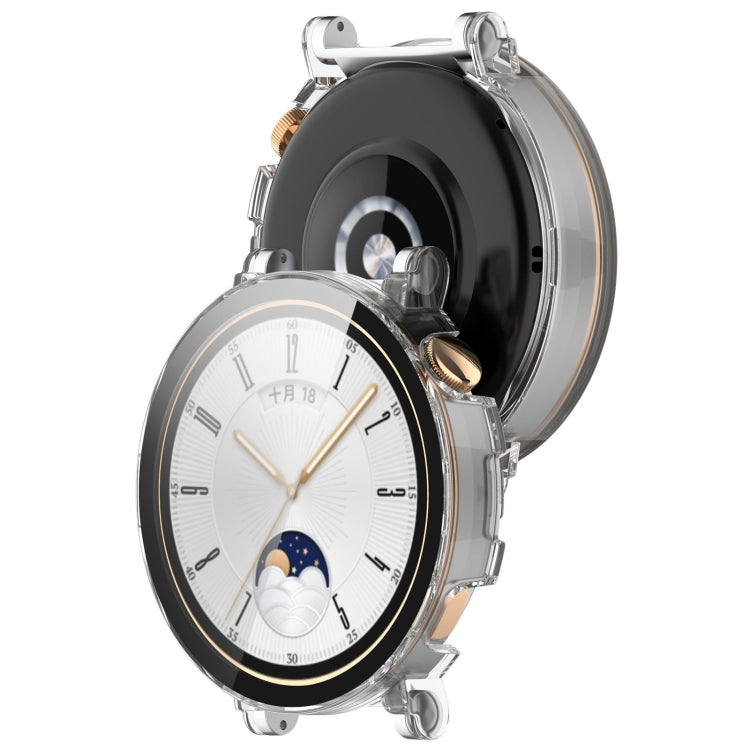 For Huawei Watch GT 4 41mm PC + Tempered Film Integrated Watch Protective Case(Green) by buy2fix