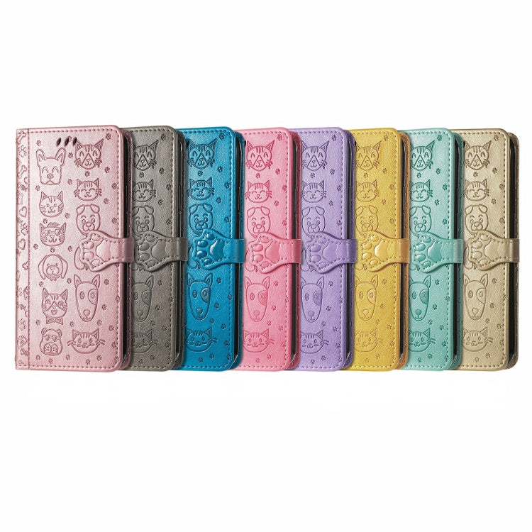 For Xiaomi 14 Pro Cat and Dog Embossed Leather Phone Case(Rose Gold) by buy2fix