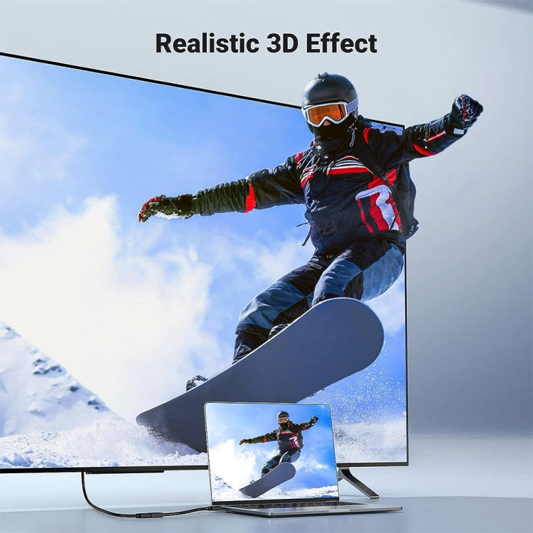 JUNSUNMAY 4K 60Hz Mini HDMI Male to HDMI 2.0V Female Spring Cable, Length:1.8m(Left) by JUNSUNMAY