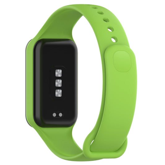For Xiaomi Mi Band 8 Active Solid Color Integrated Silicone Watch Band(Green) - Watch Bands by buy2fix | Online Shopping UK | buy2fix