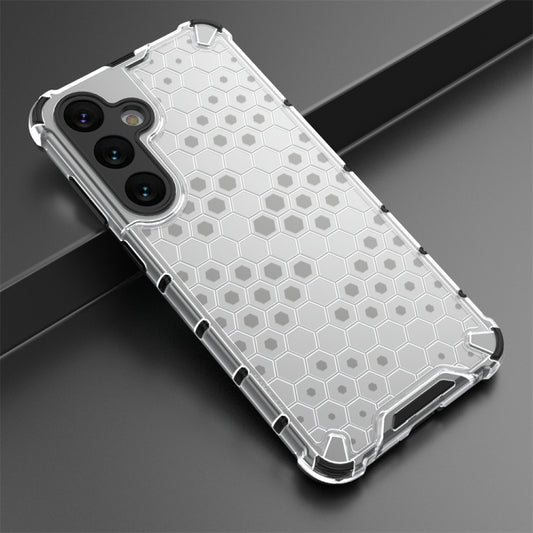 For Samsung Galaxy S24+ 5G Shockproof Honeycomb Phone Case(White) by buy2fix