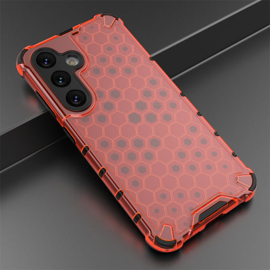 For Samsung Galaxy S24 5G Shockproof Honeycomb Phone Case(Red) by buy2fix