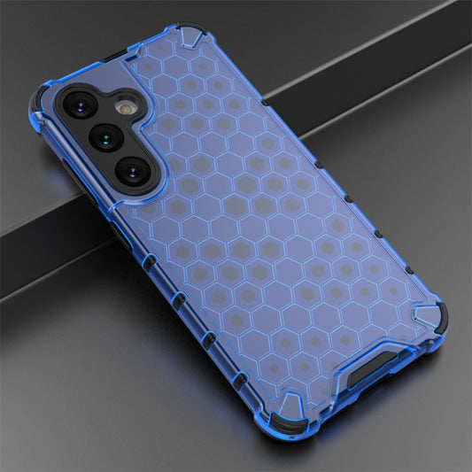 For Samsung Galaxy S24 5G Shockproof Honeycomb Phone Case(Blue) by buy2fix
