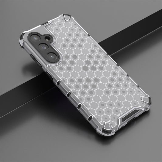 For Samsung Galaxy S23 FE 5G Shockproof Honeycomb Phone Case(White) by buy2fix