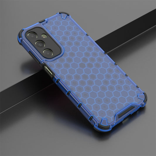 For Samsung Galaxy A25 5G Shockproof Honeycomb Phone Case(Blue) by buy2fix