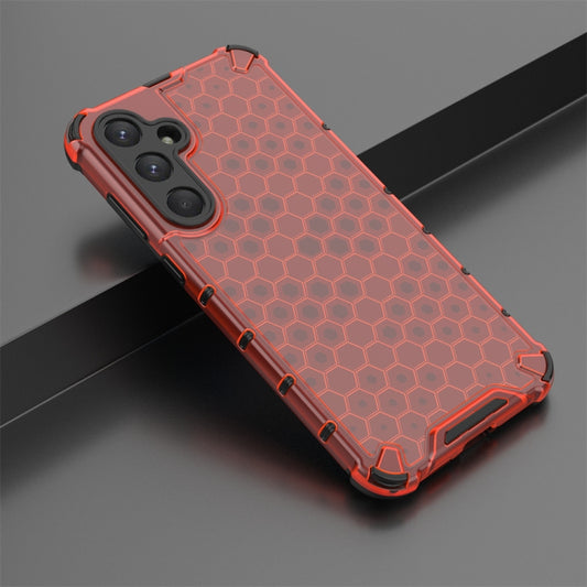 For Samsung Galaxy A55 Shockproof Honeycomb Phone Case(Red) by buy2fix