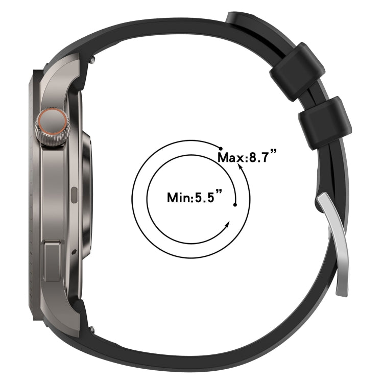 For Amazfit Balance A2286 Vertical Texture Silicone Watch Band(Black) by buy2fix