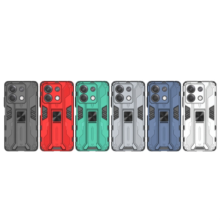 For Redmi Note 13 5G Supersonic Armor PC Hybrid TPU Phone Case(Blue) by buy2fix