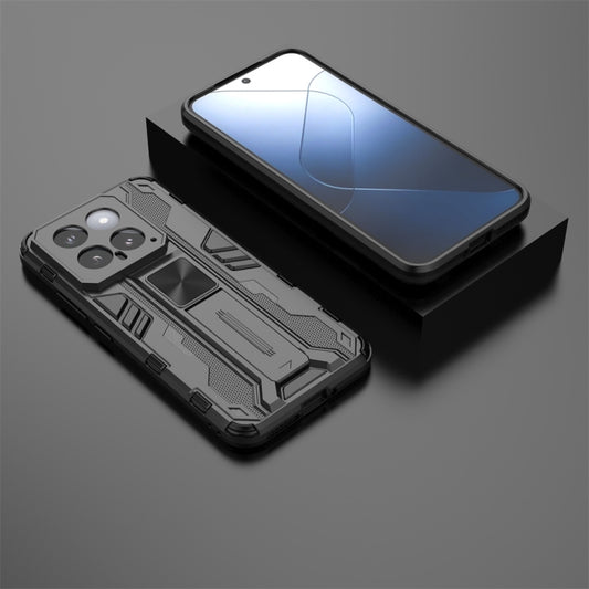 For Xiaomi 14 Supersonic Armor PC Hybrid TPU Phone Case(Black) by buy2fix