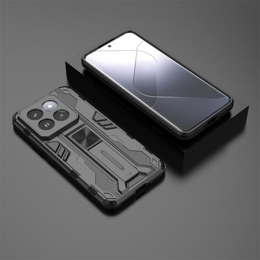 For Xiaomi 14 Pro Supersonic Armor PC Hybrid TPU Phone Case(Black) by buy2fix