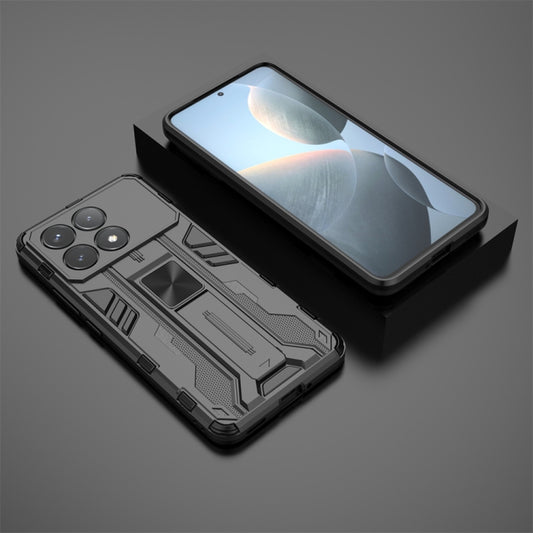 For Redmi K70 Supersonic Armor PC Hybrid TPU Phone Case(Black) by buy2fix