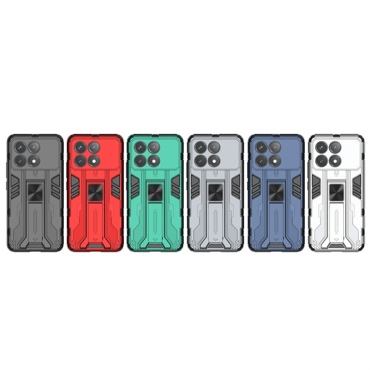 For Redmi K70 Supersonic Armor PC Hybrid TPU Phone Case(Grey) by buy2fix