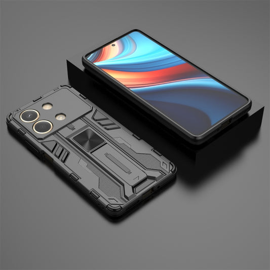 For Redmi Note 13R Pro Supersonic Armor PC Hybrid TPU Phone Case(Black) by buy2fix