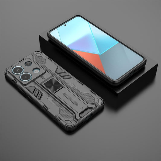 For Xiaomi Poco X6 Supersonic Armor PC Hybrid TPU Phone Case(Black) by buy2fix