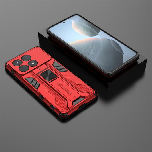 For Xiaomi Poco X6 Pro Supersonic Armor PC Hybrid TPU Phone Case(Red) by buy2fix