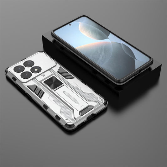 For Xiaomi Poco X6 Pro Supersonic Armor PC Hybrid TPU Phone Case(Silver) by buy2fix