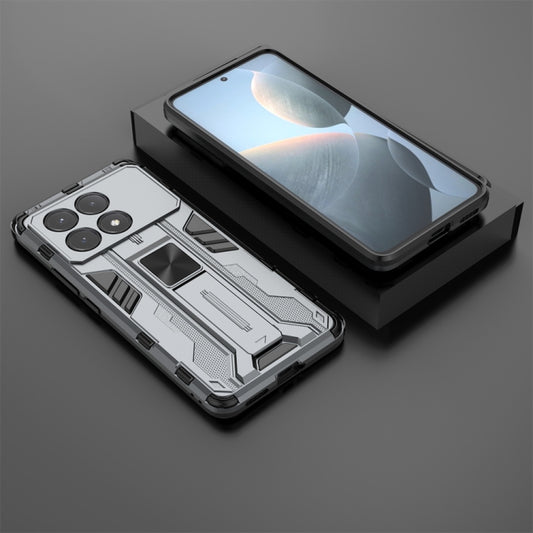 For Xiaomi Poco X6 Pro Supersonic Armor PC Hybrid TPU Phone Case(Grey) by buy2fix
