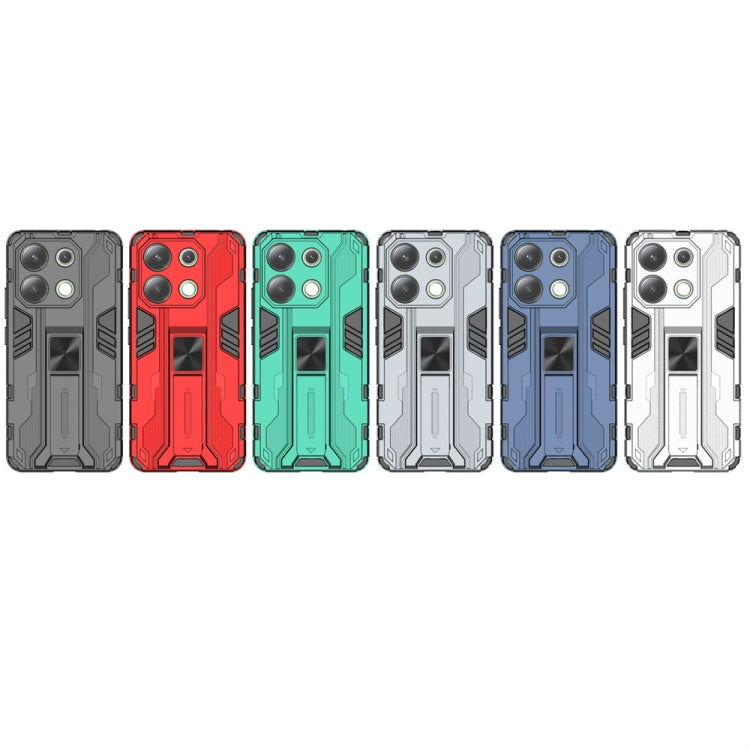 For Redmi Note 13 4G Supersonic Armor PC Hybrid TPU Phone Case(Silver) by buy2fix