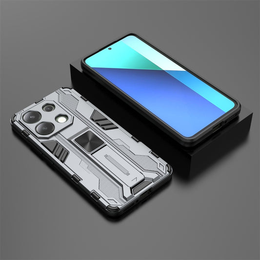 For Redmi Note 13 4G Supersonic Armor PC Hybrid TPU Phone Case(Grey) by buy2fix