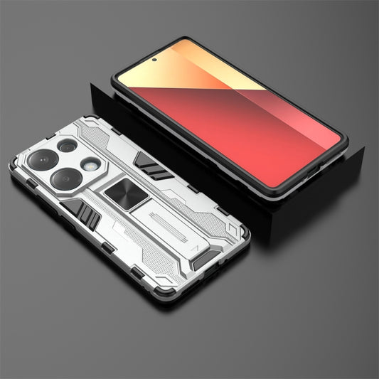 For Redmi Note 13 Pro 4G Supersonic Armor PC Hybrid TPU Phone Case(Silver) by buy2fix