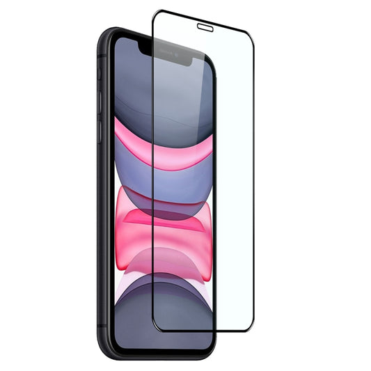 For iPhone 11 / XR NORTHJO A++ Screen Protector Full Glue Silk Printing Tempered Glass Film(Black) - iPhone 11 Tempered Glass by NORTHJO | Online Shopping UK | buy2fix