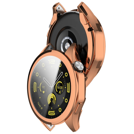 For Huawei Watch GT4 46mm Full Coverage TPU Electroplated Watch Protective Case(Rose Gold) by buy2fix