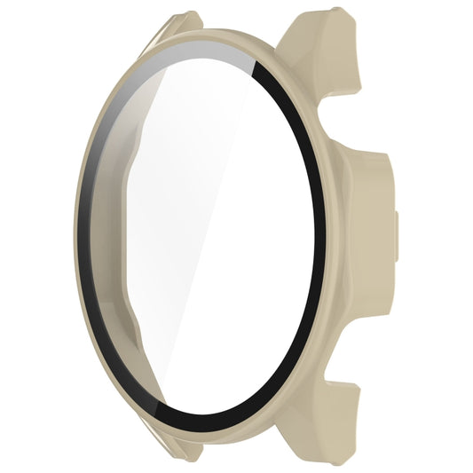 For Huawei Watch GT4 46mm PC+Tempered Glass Integrated Smart Watch Case(Ivory White) by buy2fix