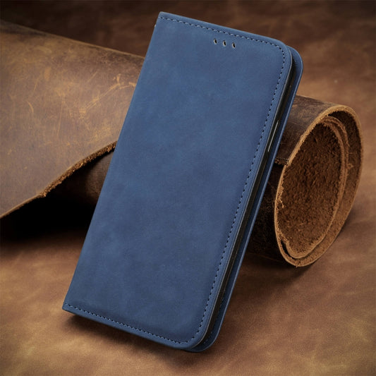 For Motorola Moto G Power 5G 2024 Retro Skin Feel Magnetic Flip Leather Phone Case(Blue) by buy2fix