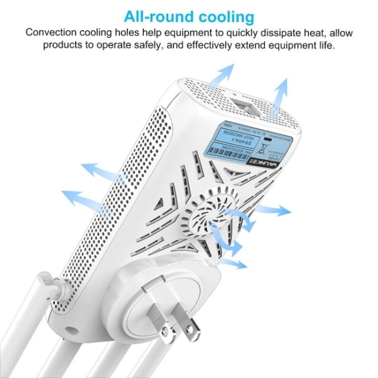 WAVLINK WN579A3 Home WiFi Extender 1200Mbps 2.4GHz / 5GHz Dual Band AP Wireless Router, Plug:UK Plug by WAVLINK