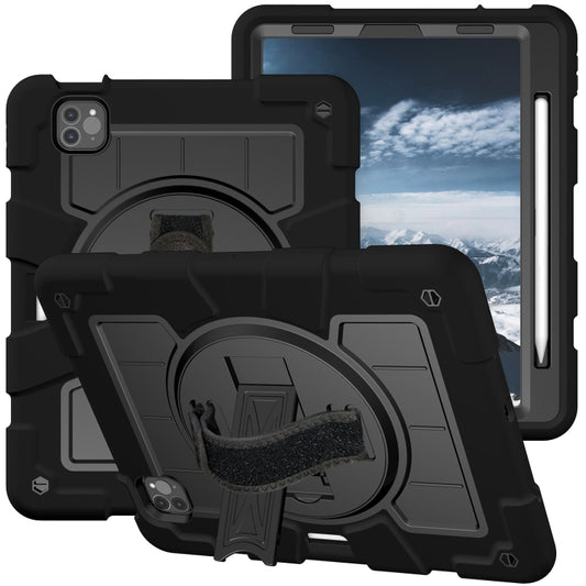 For iPad Pro 11 2018 / 2020 Silicone Hybrid PC Shockproof Tablet Case with Shoulder Strap(Black) - iPad Pro 11 (2020) Cases by buy2fix | Online Shopping UK | buy2fix
