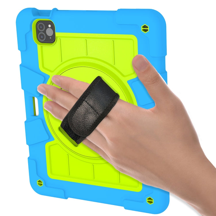 For iPad Pro 11 2018 / 2020 Silicone Hybrid PC Shockproof Tablet Case with Shoulder Strap(Bluish-Green) - iPad Pro 11 (2020) Cases by buy2fix | Online Shopping UK | buy2fix